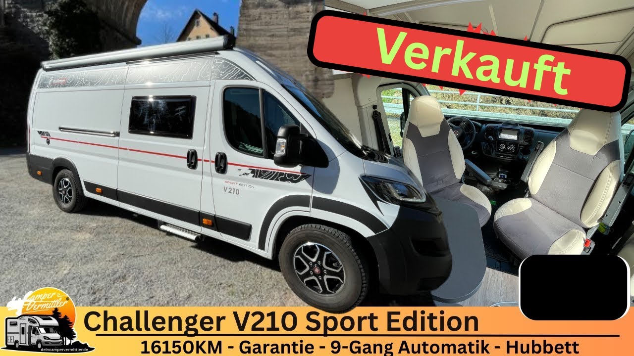 Wohnmobil VAN mit XXL Bett & 9-Gang Automatik | Challenger V210 Sport