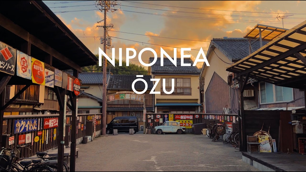 [4K] Ōzu - Walking Tour (Ehime, Japan) - On a Calming Sunset time  [4K Ultra HD/60fps]