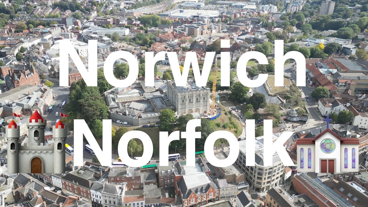 Norwich City Center By Drone 4K