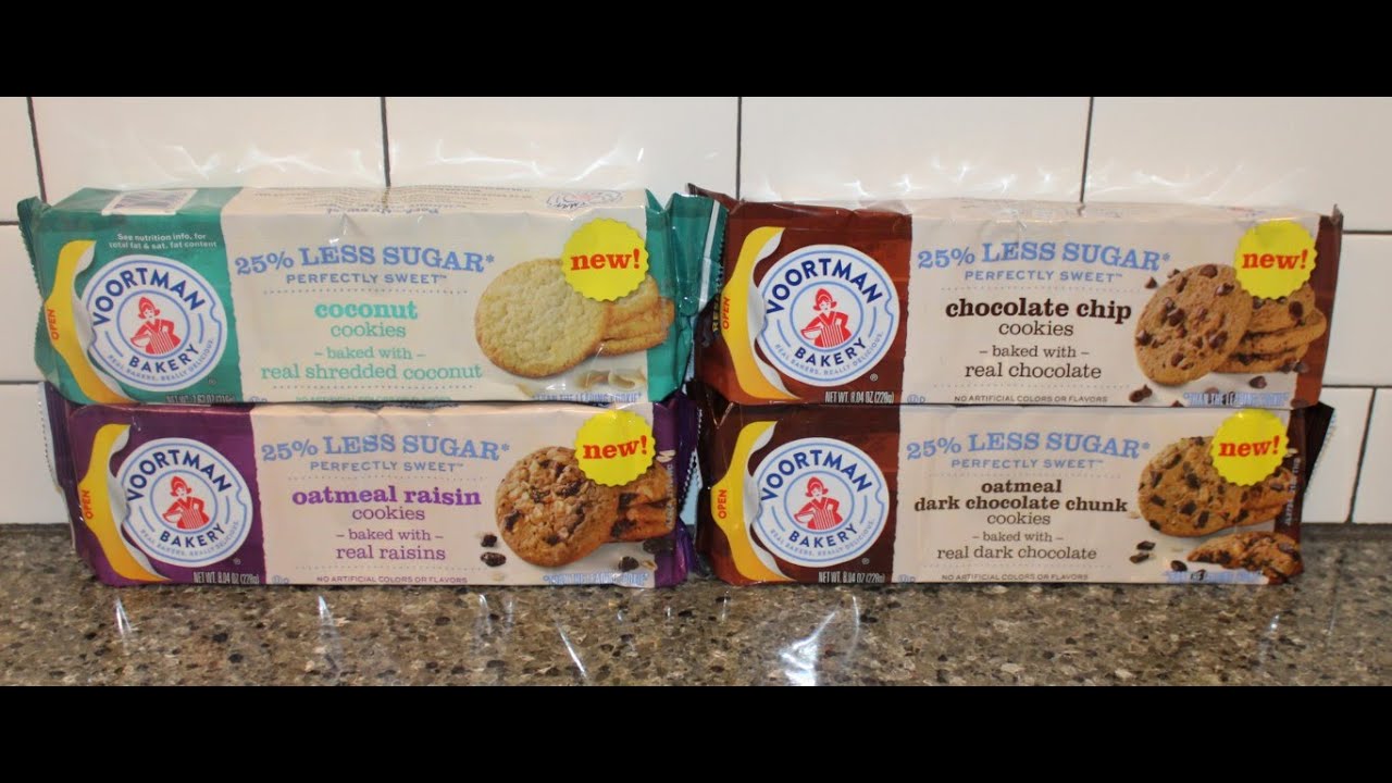 Voortman Bakery Cookies 25% Less Sugar: Coconut, Chocolate Chip, Oatmeal Raisin, Oatmeal