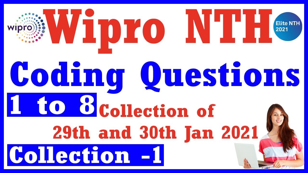 Wipro NTH Coding Questions | Wipro coding questions collection | Wipro 2021 Questions | Collection 1