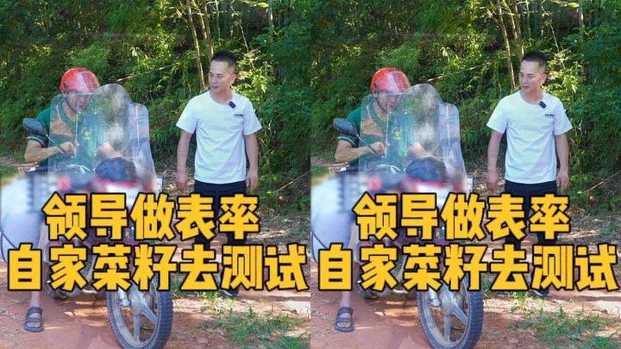 村领导为做表率，将自己的菜籽送去先测试，油香扑鼻惹人馋