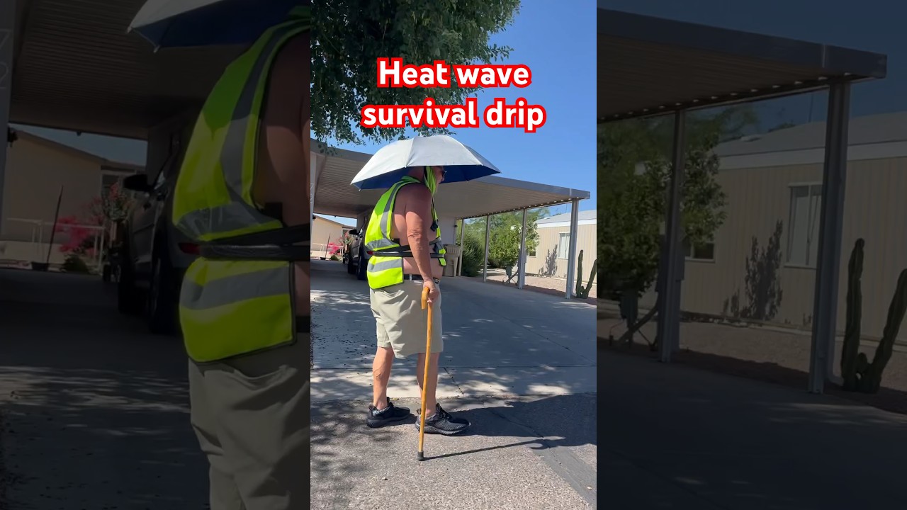 Heat wave survivor!  #heatwaves #heat #arizona #summer #sun #scorching #hatumbrella #shorts