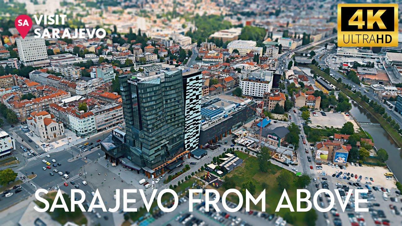 【4K】Sarajevo iz zraka: gradi se na sve strane, saobraćajna gužva je smanjena