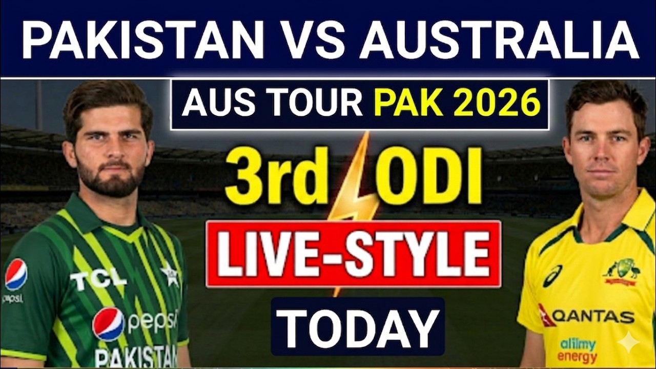 Pakistan vs Australia 3rd odi Live-style match today | Pak vs aus 3rd odi live-style match 2026