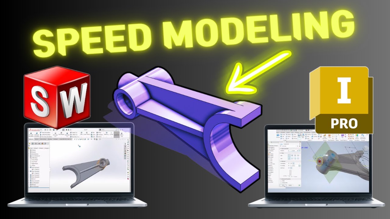 SolidWorks vs Inventor - Which is faster?  CAD vs CAD Tournament