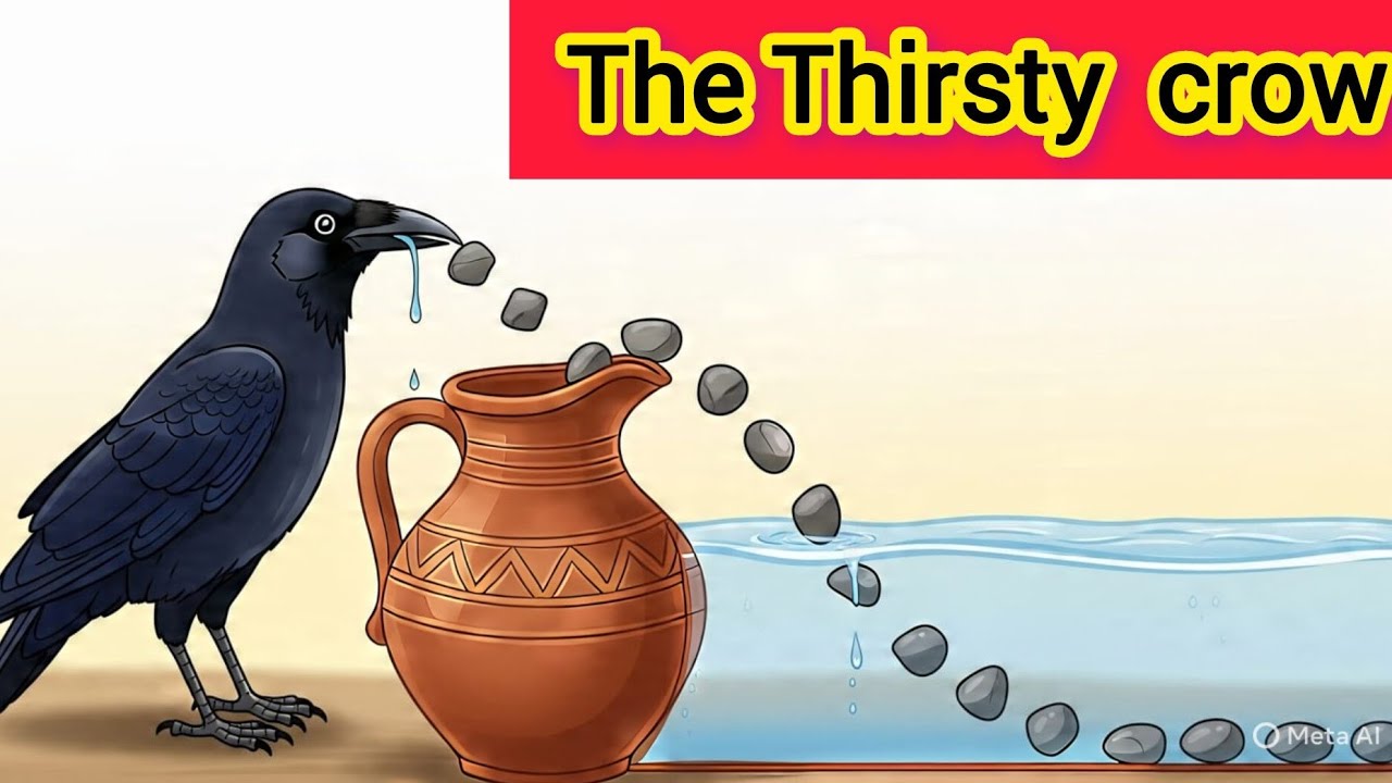 Thirsty crow stories in English | Moral stories for kids | Bed time story |  new Story in english 
