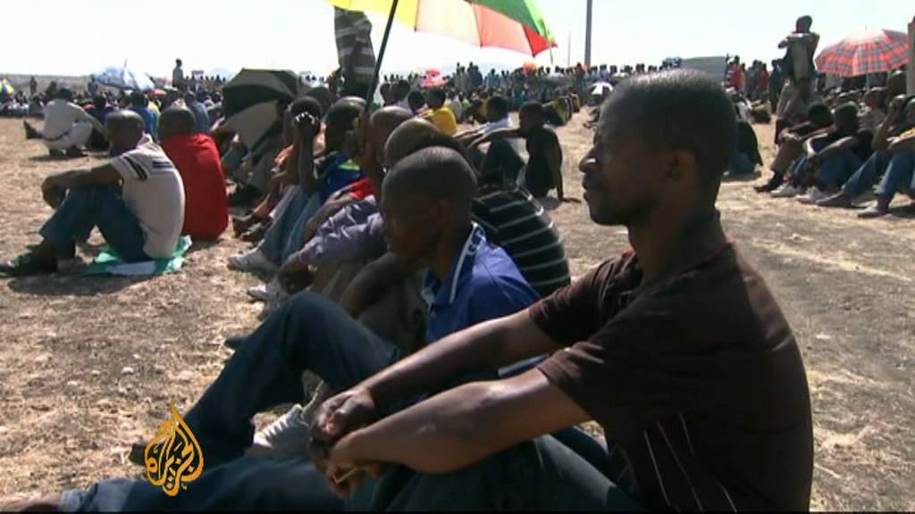 South African miners' village fury at deaths