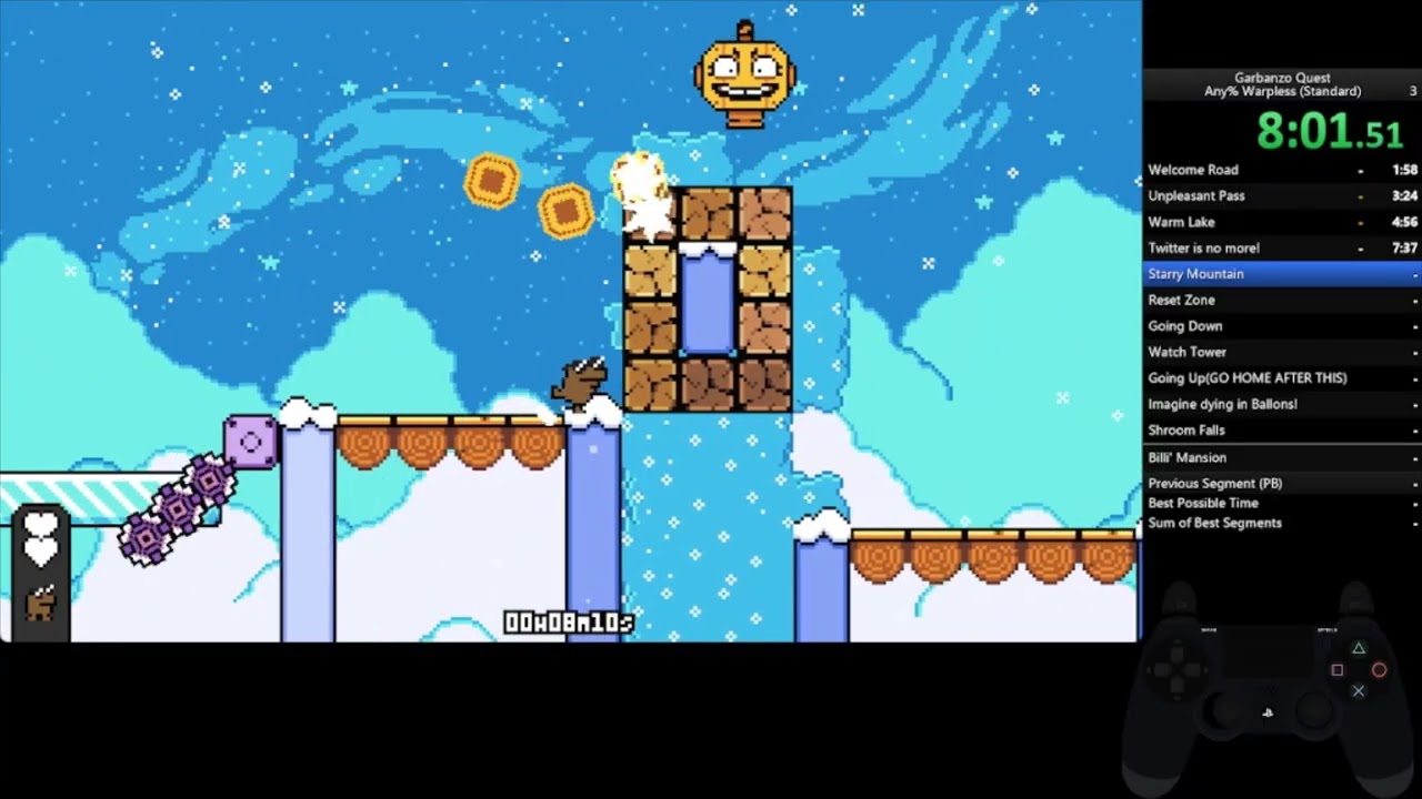 Garbanzo Quest Any% Standard in 01:06:57