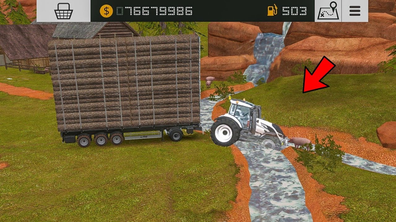 Tree selling and moving grass in Fs18 | Fs18 Gameplay | Timelapse |