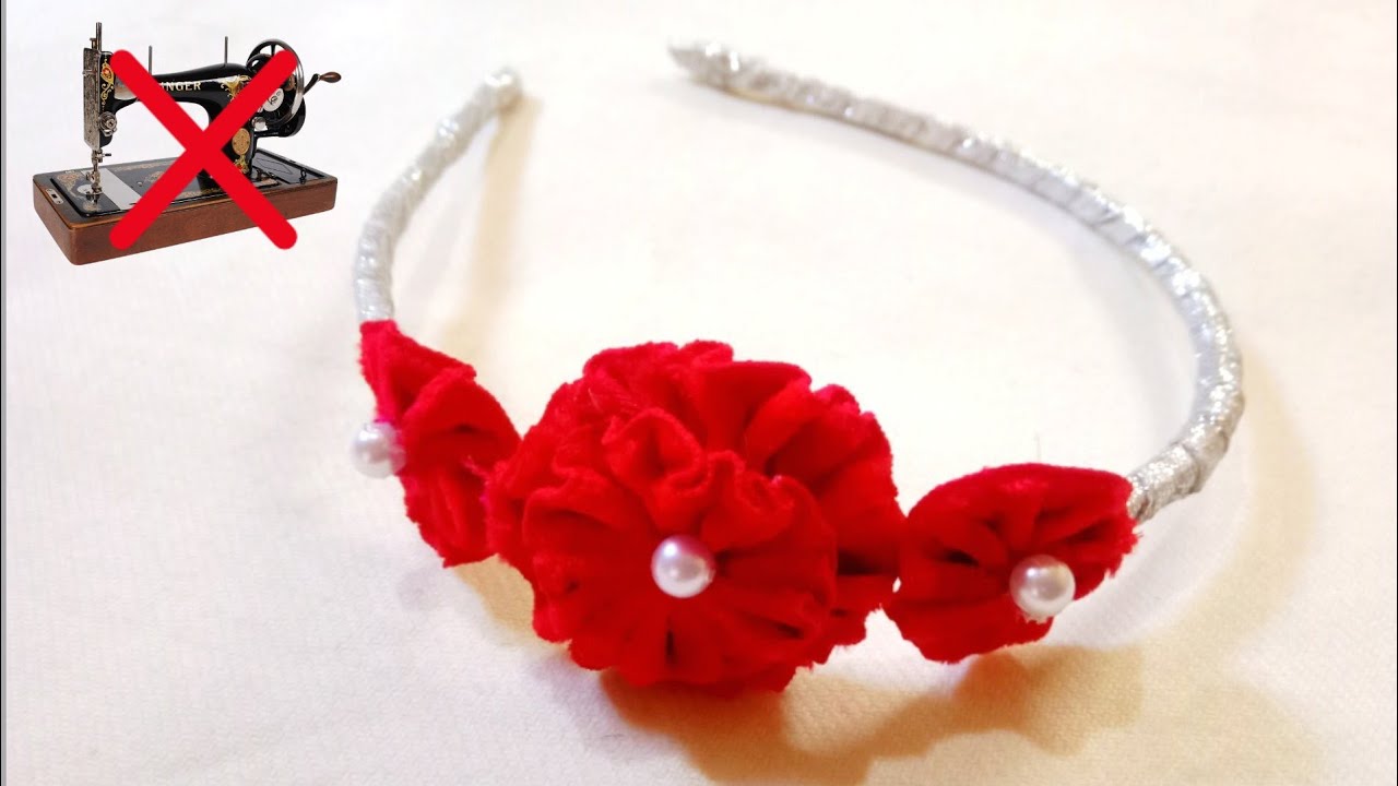 Beautiful and easy hairband  😍 hairband making at home | head band