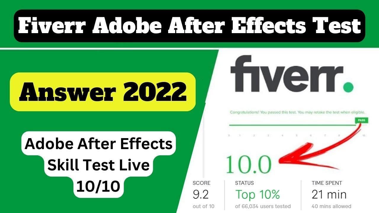 How to Pass Fiverr Adobe After Effects Skill Test | Fiverr Skill Test Question & Answer