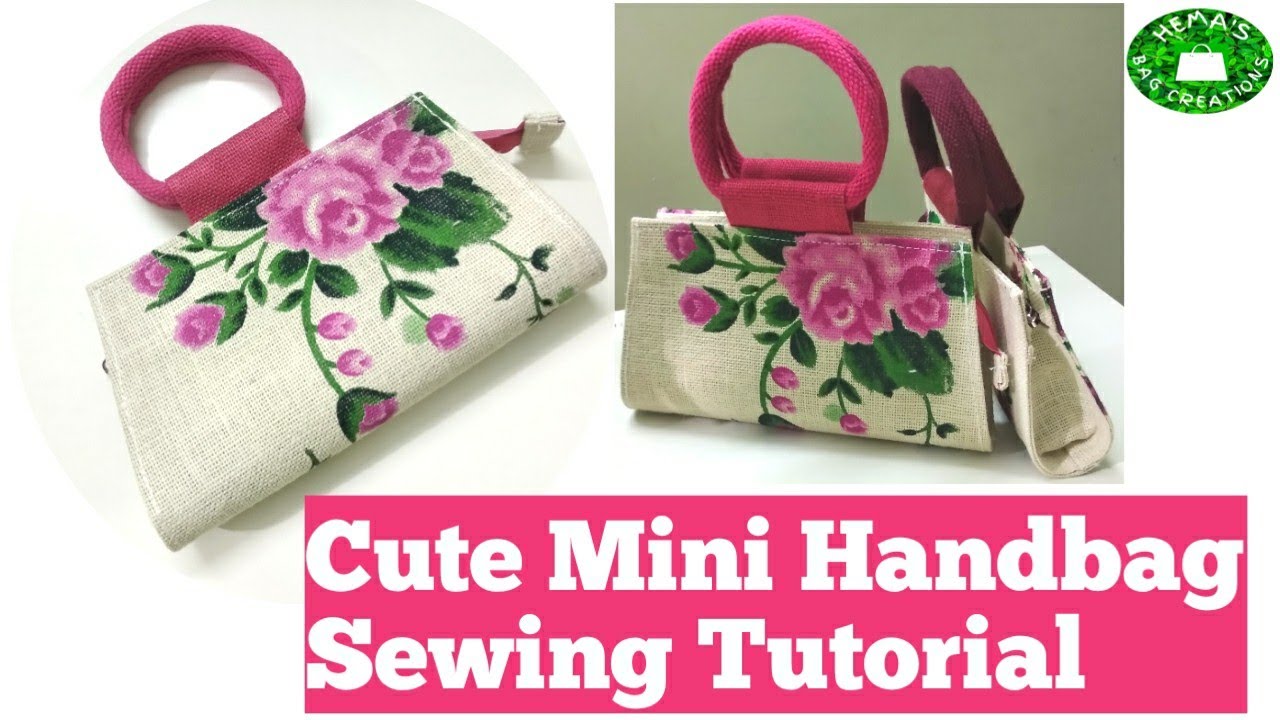DIY Simple #Jute #Clutch Bag Making At Home/Mini #Handbag/#Hand Purse/Cute #Jute Clutch Bag By #hema