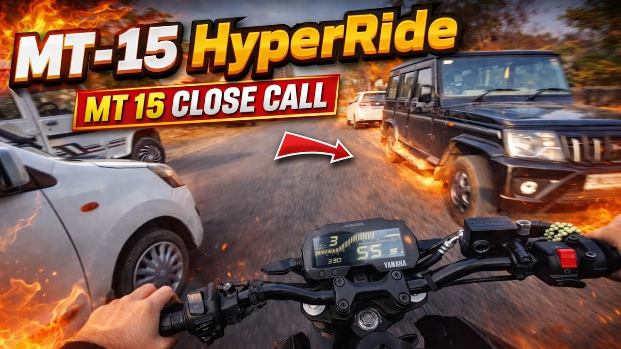 MT-15 HyperRide 😱 | Extreme Close Calls in Traffic | Not for Beginners