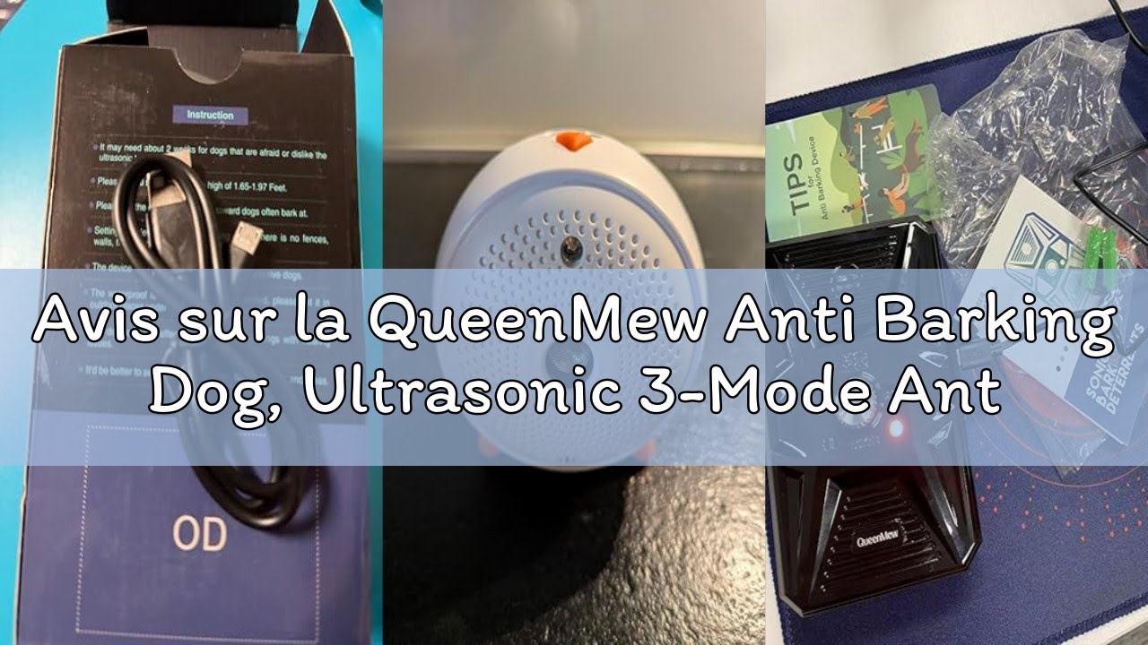 Avis sur la QueenMew Anti Barking Dog, Ultrasonic 3-Mode Anti Barking Device for Dogs, 33 Feet Dog B