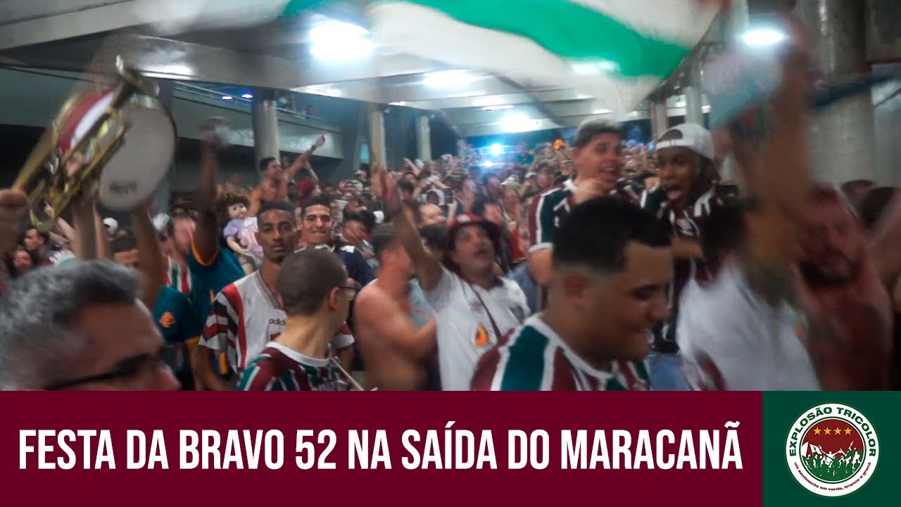 Festa da Bravo 52 na descida da rampa do Maracanã - Fluminense 2x2 Fortaleza