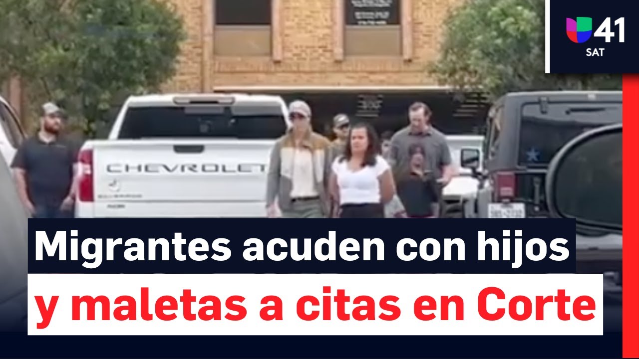 Ante detenciones de ICE, migrantes acuden con sus hijos y maletas a citas en Corte
