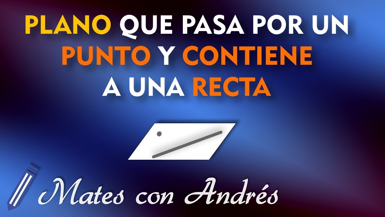 PLANO que pasa por un PUNTO y CONTIENE a una RECTA