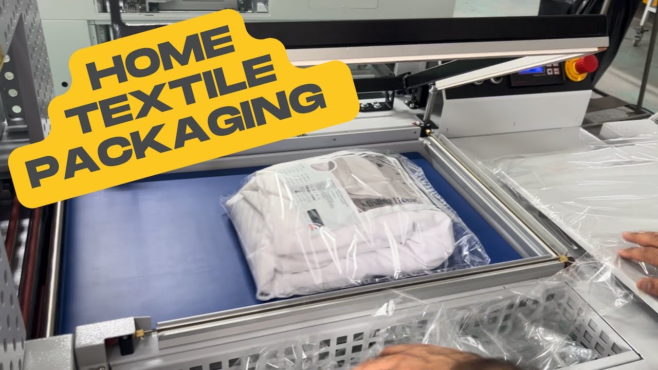 Home Textile Packaging | Semi-Automatic Shrink Wrap Machine for Industrial Use