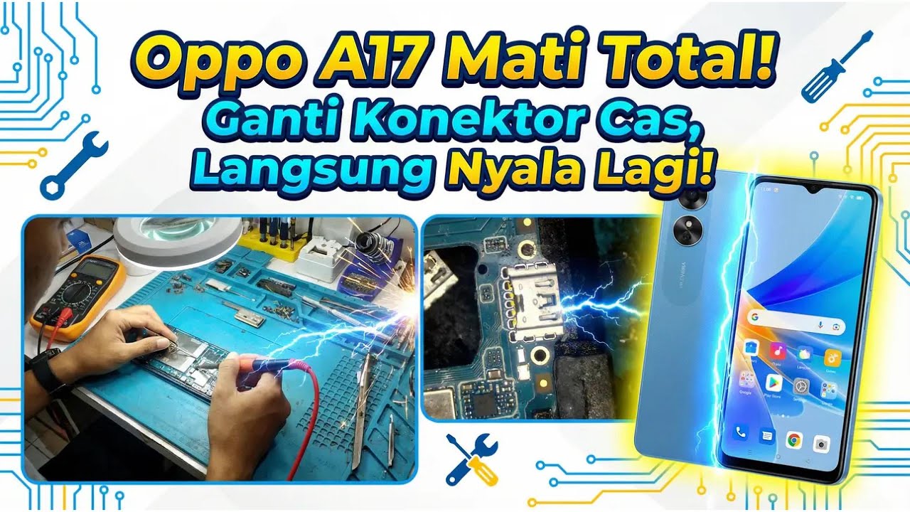 Perbaikan OPPO A17 Mati Total! Baterai Drop & Charger Longgar — Solusi Lengkap