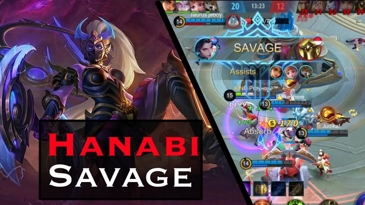 HANABI SAVAGE GAMEPLAY | Item build and emblem Included