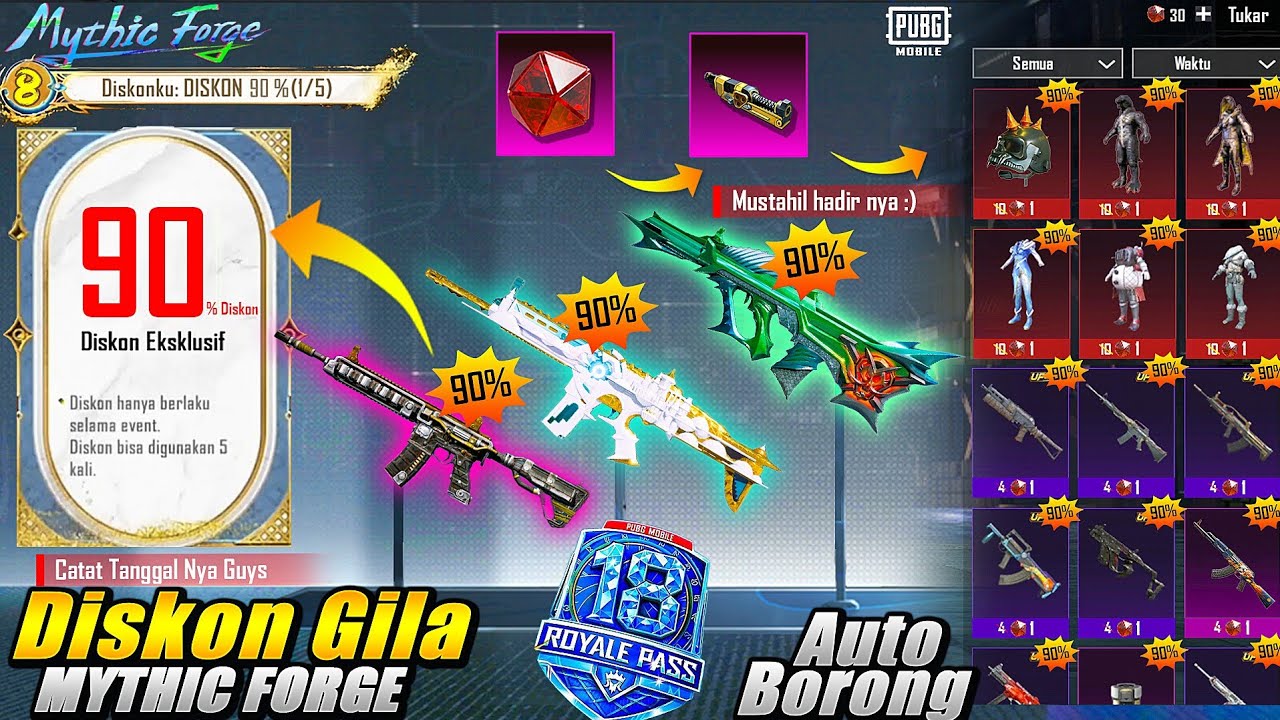 CATAT TGL NYA DISKON GILA MYTHIC FORGE UP TO 90% SPESIAL ANNIVERSARY 8 AUTO BORONG SENJATA UPGRADE🔥🔥