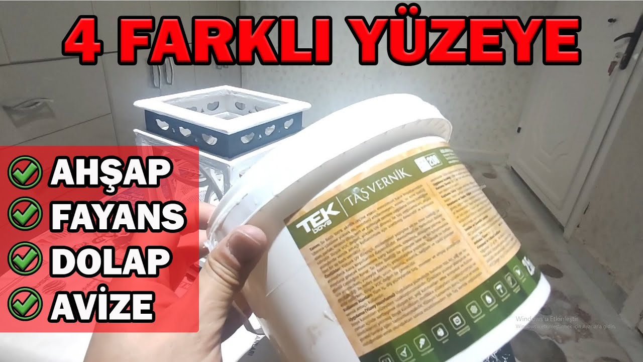 Taş Vernik Nasıl Uygulanır? Pratik Taş Vernik Uygulaması, Ahşap, Demir, Fayans Üzerine Taş Vernik.
