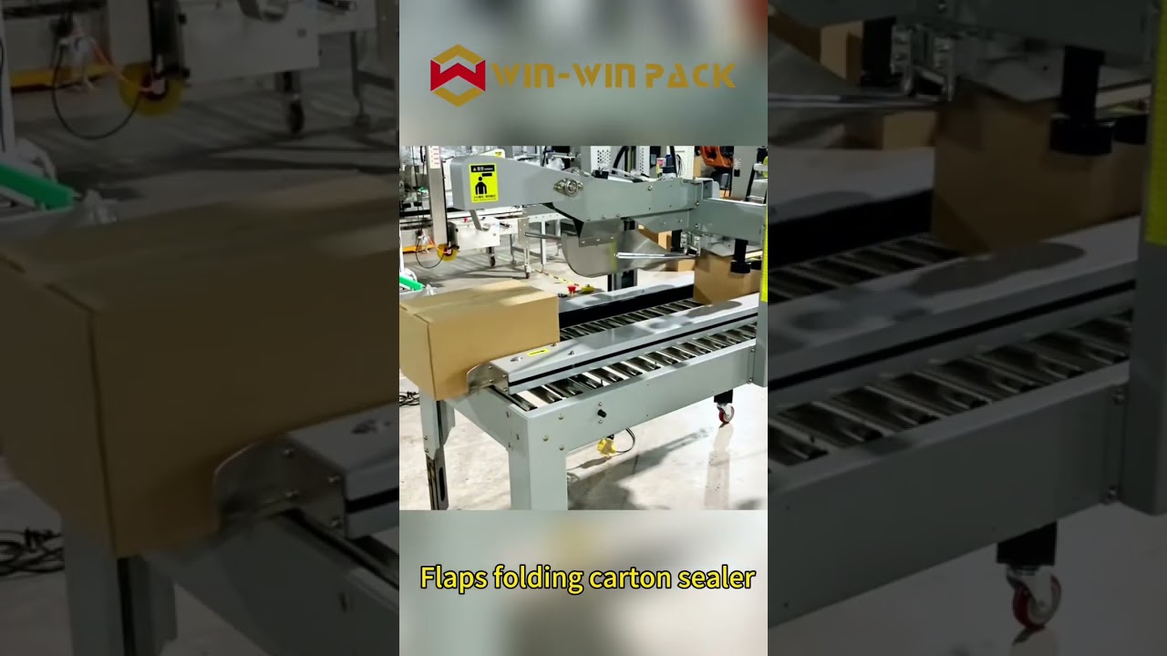 Automatic flaps folding carton sealer #cartonsealer #shorts