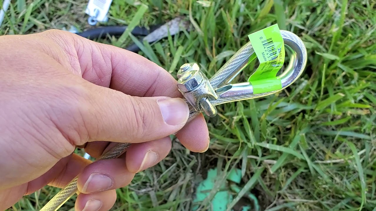 DON'T REPLACE... REPAIR! Fixing a severed vinyl coated cable dog tie out linE