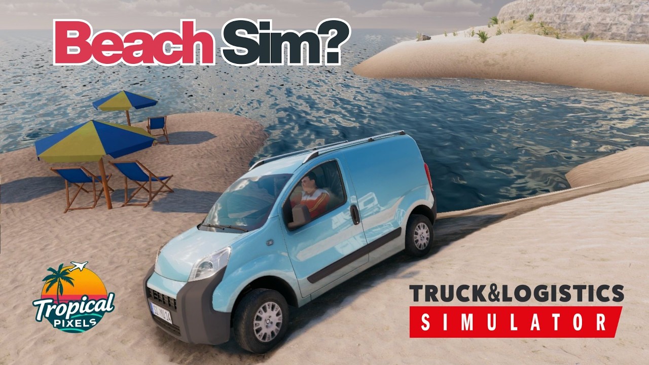 Симулятор пляжа? Исследуйте пляжи в симуляторе грузоперевозок и логистики. Доставка грузов вдоль ...