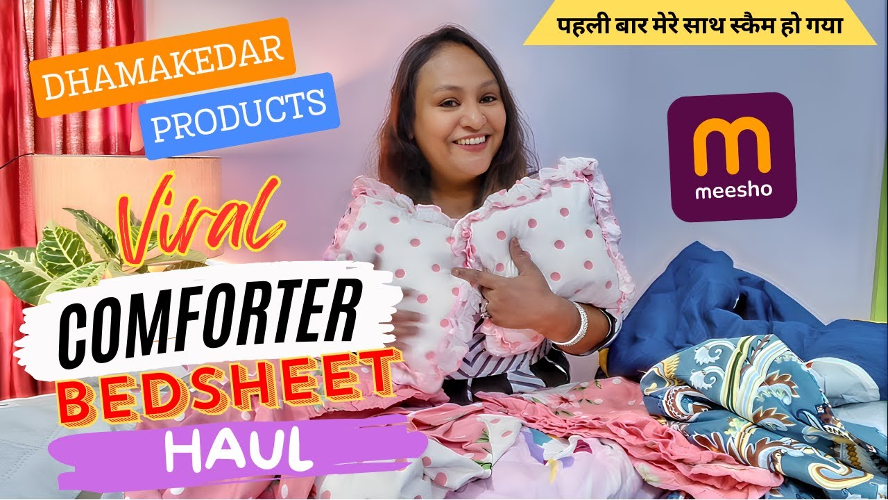 Meesho Comforter Bedsheet Haul | First Time I Got Scammed By Meesho Seller | Honest Review