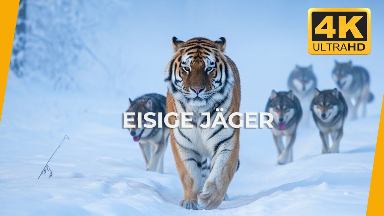 GEISTER DES EISES 4K | Sibiriens Tiger & Wölfe: Jagd im Schnee | Natur & Ruhe 4K