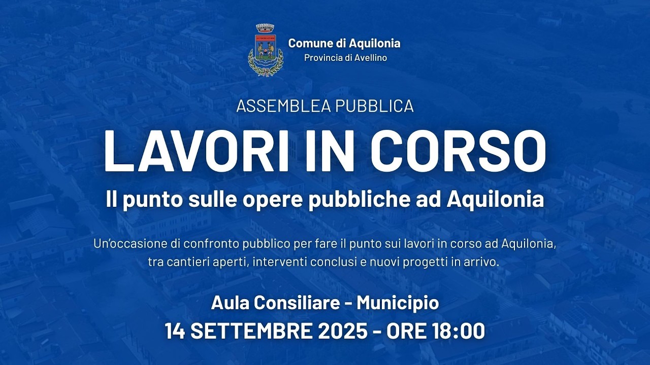 Lavori in corso: il punto sulle opere pubbliche ad Aquilonia - 14.09.2025
