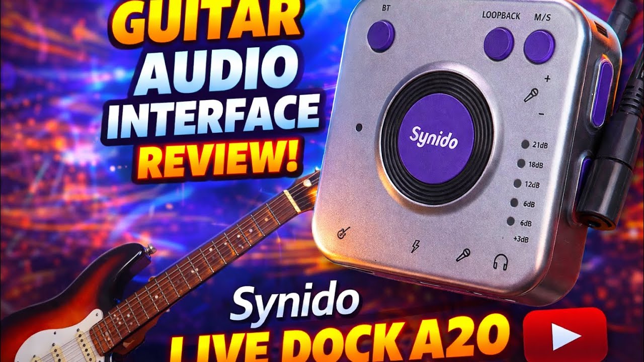 Synido Live Dock A20 (портативный гитарный аудиоинтерфейс)