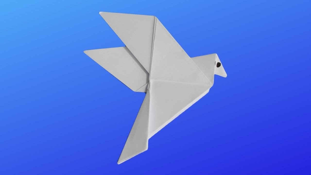Paloma de la paz de papel 🌎 Paloma origami fácil