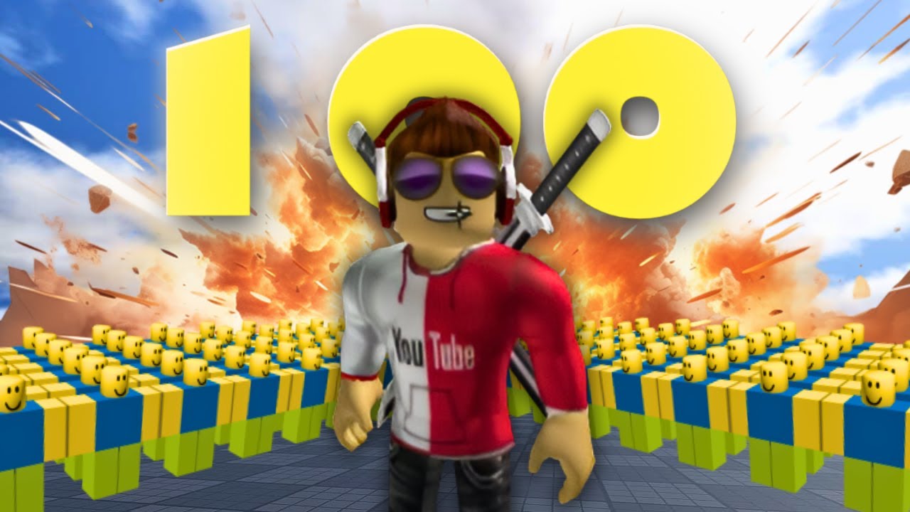 Я сразился со 100 игроками Roblox в самых хаотичных мини-играх!