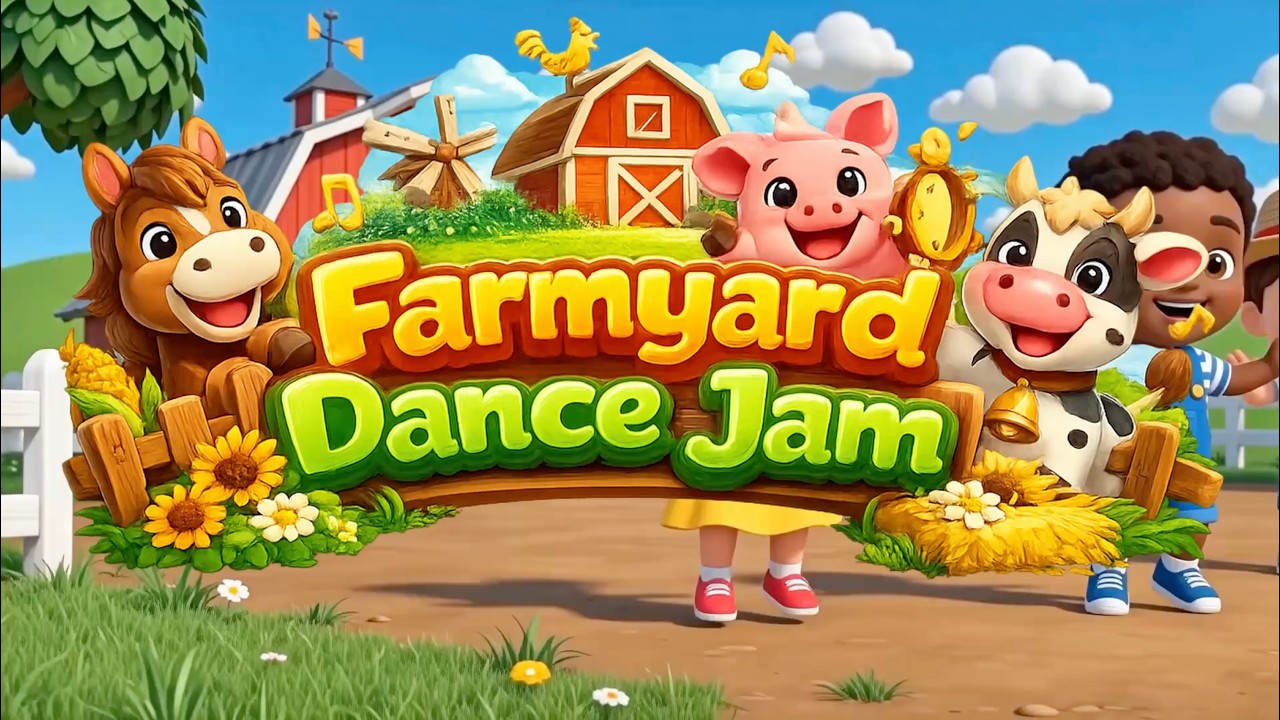 🐮🚜 Farmyard Dance Jam | Fun Farm Animal Dance Song for Kids 🐮🚜