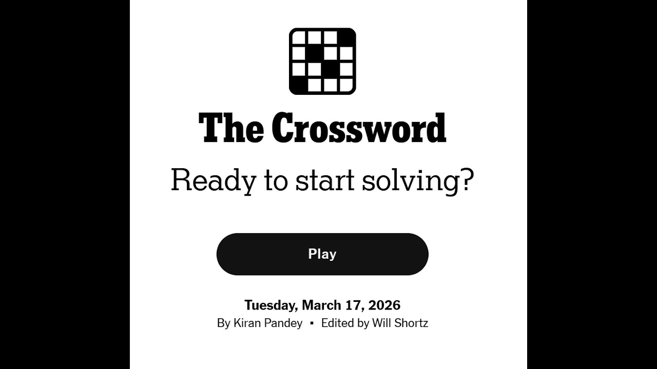 The New York Times Crossword 17/03/2026