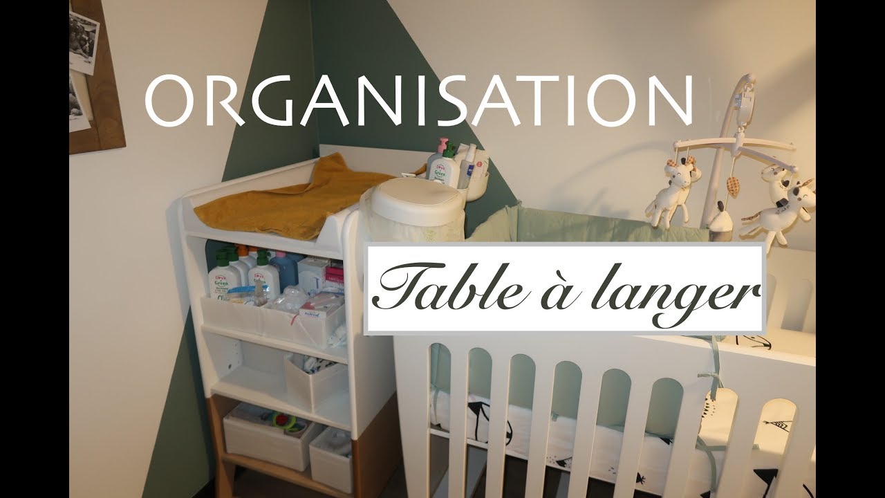 Organisation table à langer, produits bébé