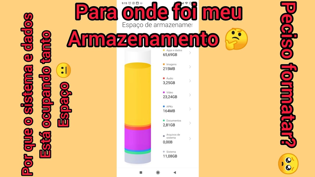 Sistema ocupando muito espaço no Xiaomi, sistema e dados ocupando muito armazenamento 😐