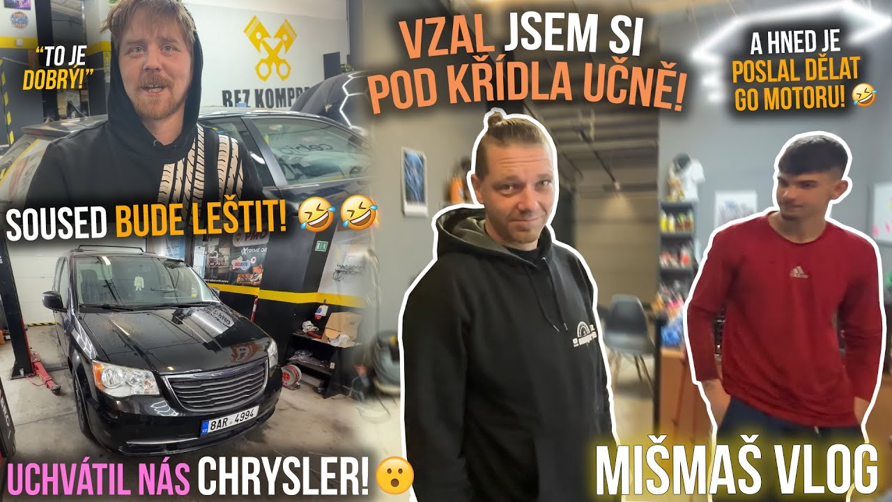 Učni pod mým DOHLEDEM! 🔧 USA Chrysler který se nám líbí 🔧 Miš Maš vlog_195 #autoservis