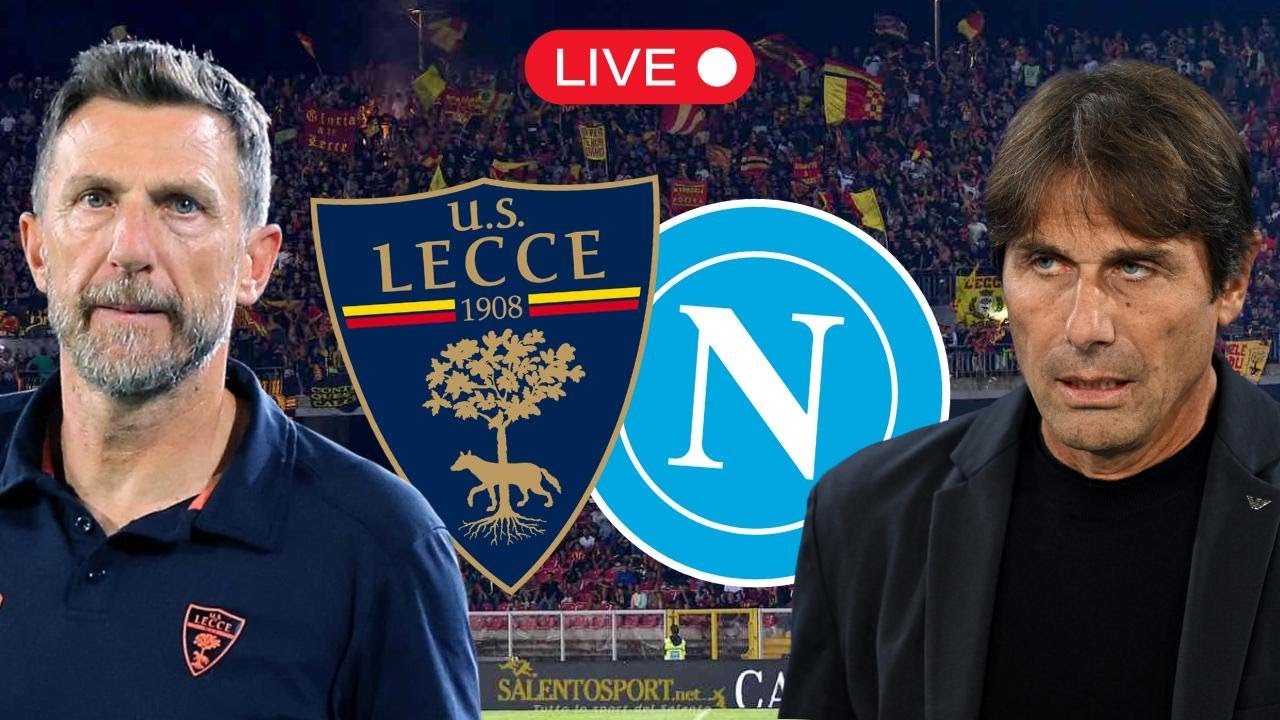 Lecce Napoli 0-1 LIVE 🔴 Partita Serie A con i tifosi napoletani allo stadio Via del Mare