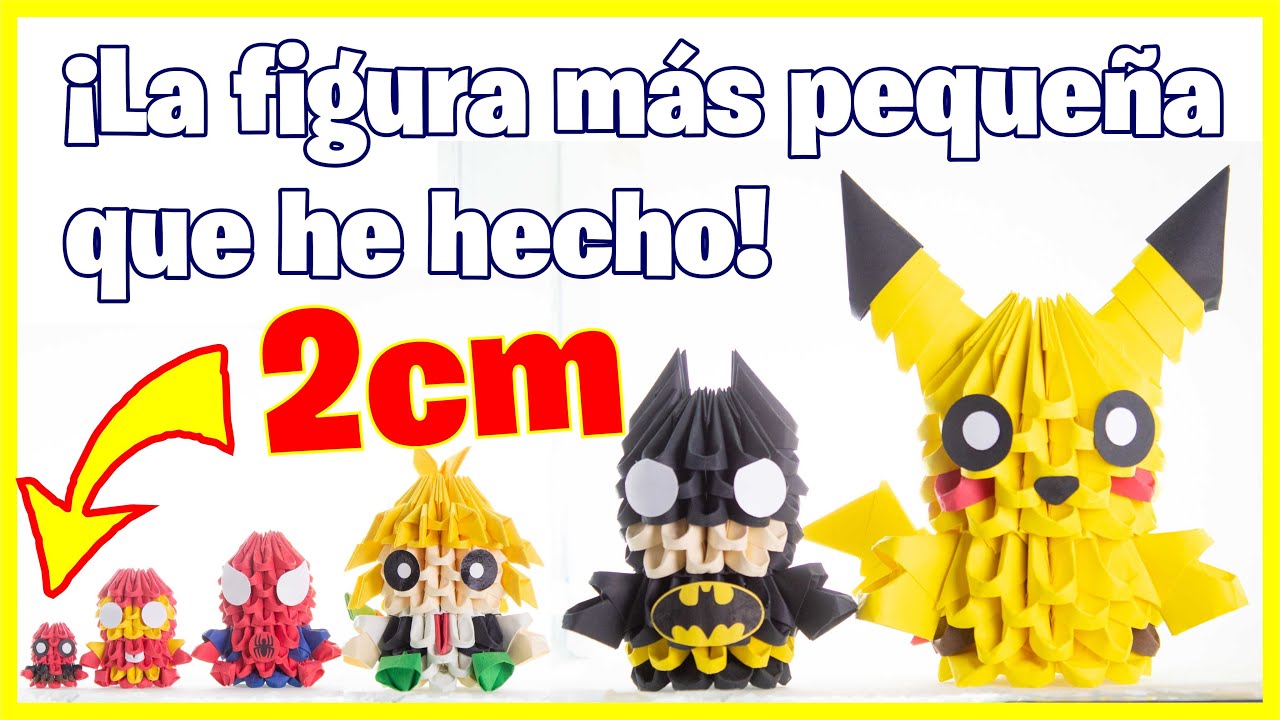 😲❗ DESCUBRE 6 TAMAÑOS Diferentes Para ORIGAMI 3d 📏 Te va a SORPRENDER la figura de ¡2cm! 😲