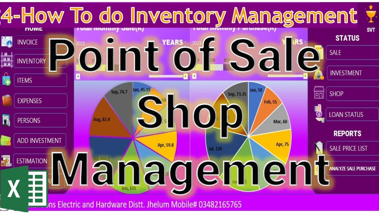 How To Inventory Management in Powerful Point Of Sale Application Excel | POS | Shop Management V4