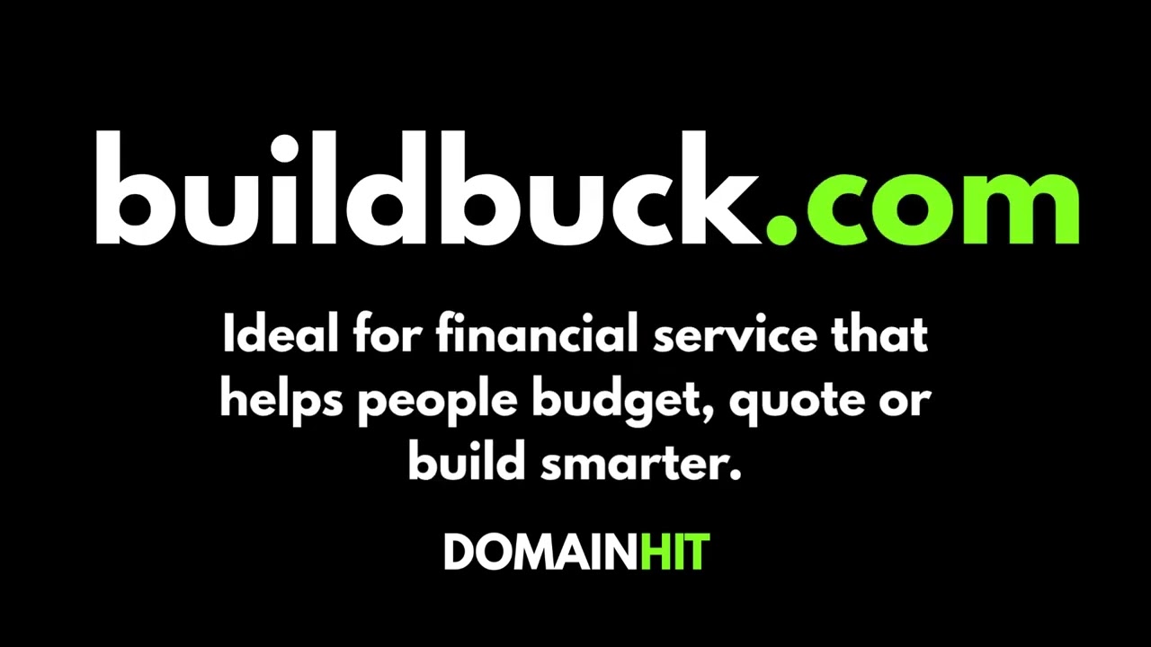BuildBuck.com &mdash; Afternic Brandable #Domain for Finance, Savings & Construction Startups