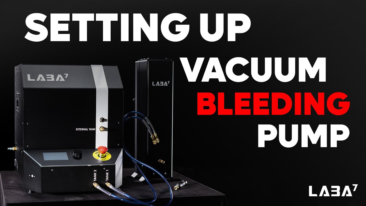 How do you set up a fully automatic vacuum bleed pump?