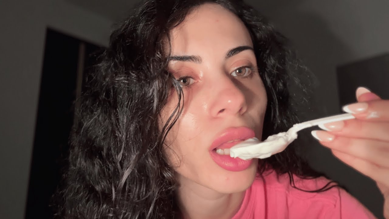 I'm Eating Yogurt with Lots of Mouth Sounds (ASMR)