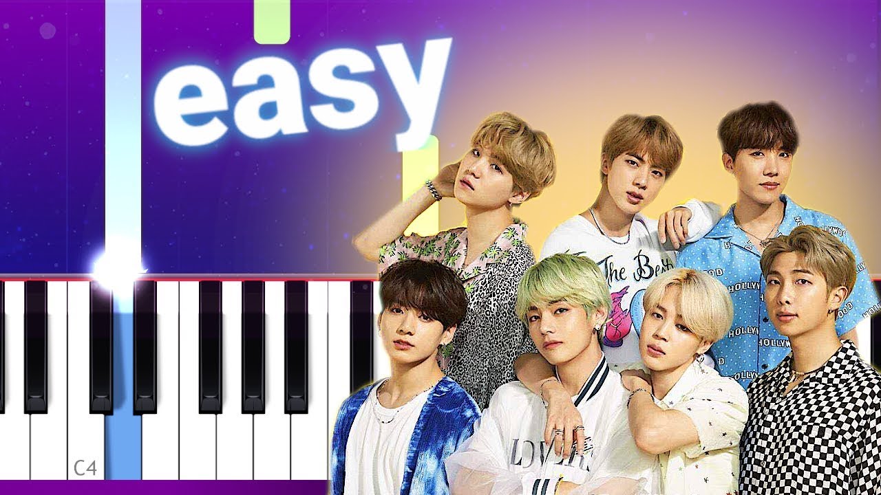 BTS (방탄소년단) - Black Swan (100% EASY PIANO TUTORIAL)