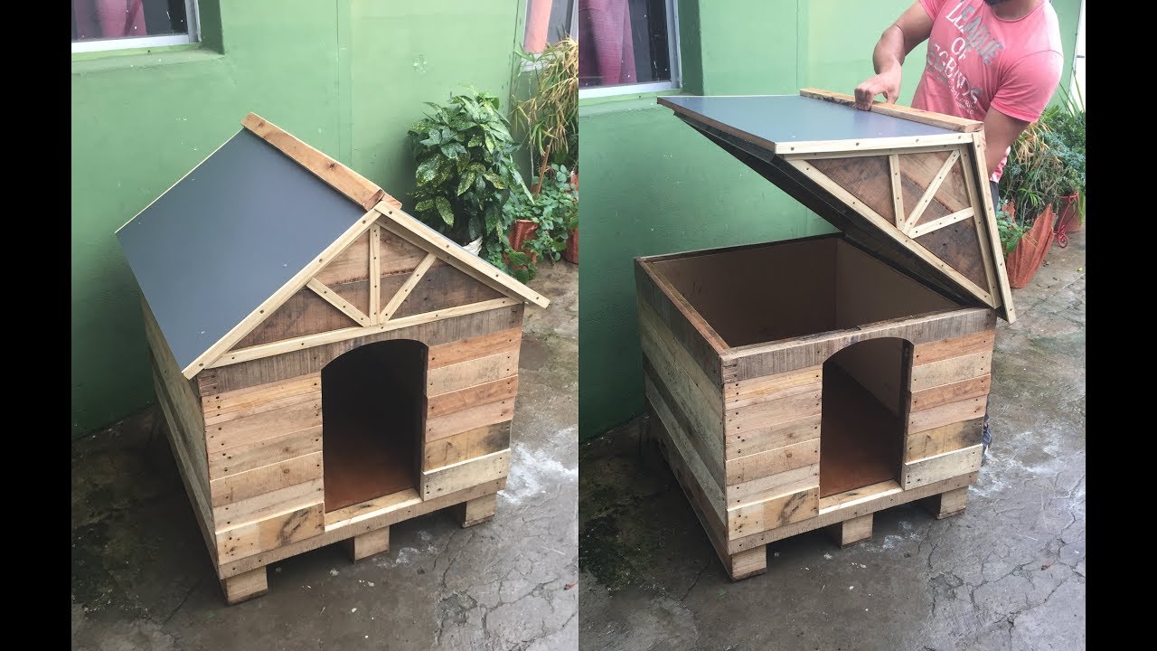 CASA para PERRO de  PALLETS// DIY PALLET DOG HOUSE