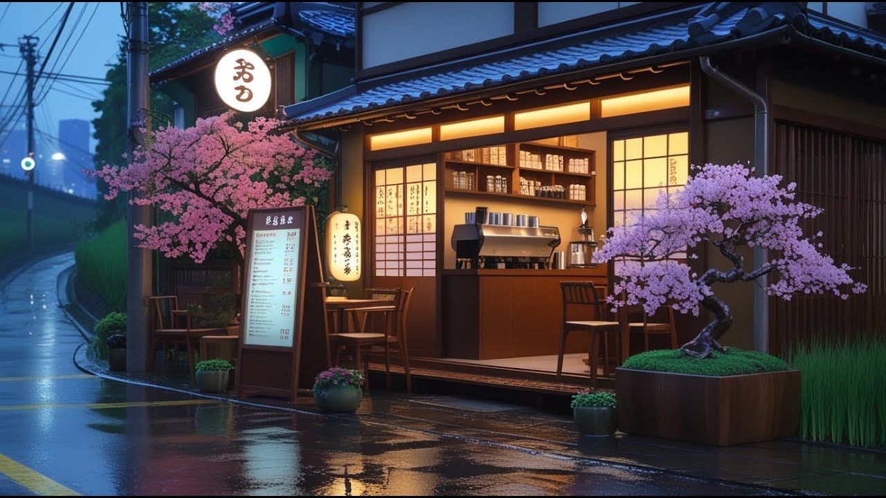 90s Aesthetic Rain Lofi Mix ☕ Chill Beats from a Cozy Coffeehouse Ambience